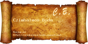 Czimbalmos Buda névjegykártya